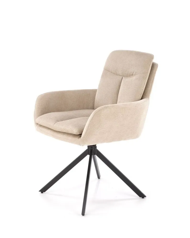 Krzesło tapicerowane K536 beżowe obracane 360° I sklep meblowy MIRAT. styl LOFT