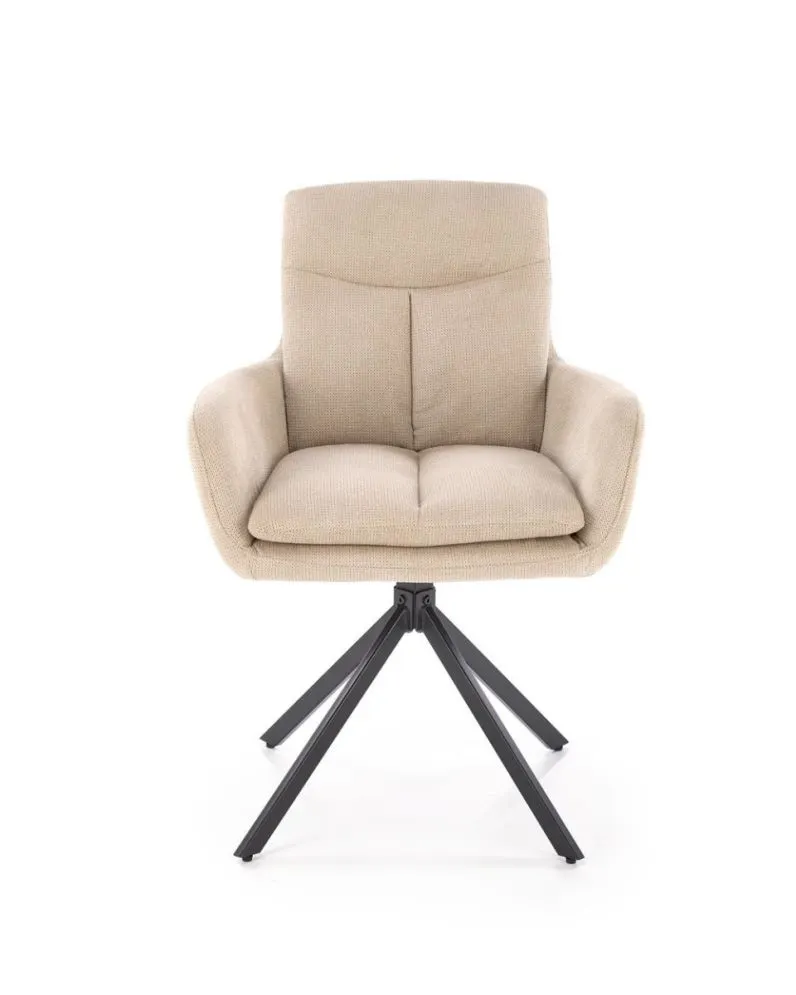 Krzesło tapicerowane K536 beżowe obracane 360° I sklep meblowy MIRAT. styl LOFT