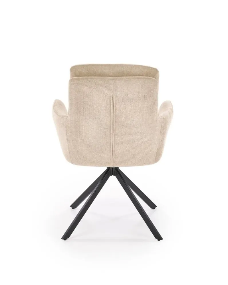 Krzesło tapicerowane K536 beżowe obracane 360° I sklep meblowy MIRAT. styl LOFT