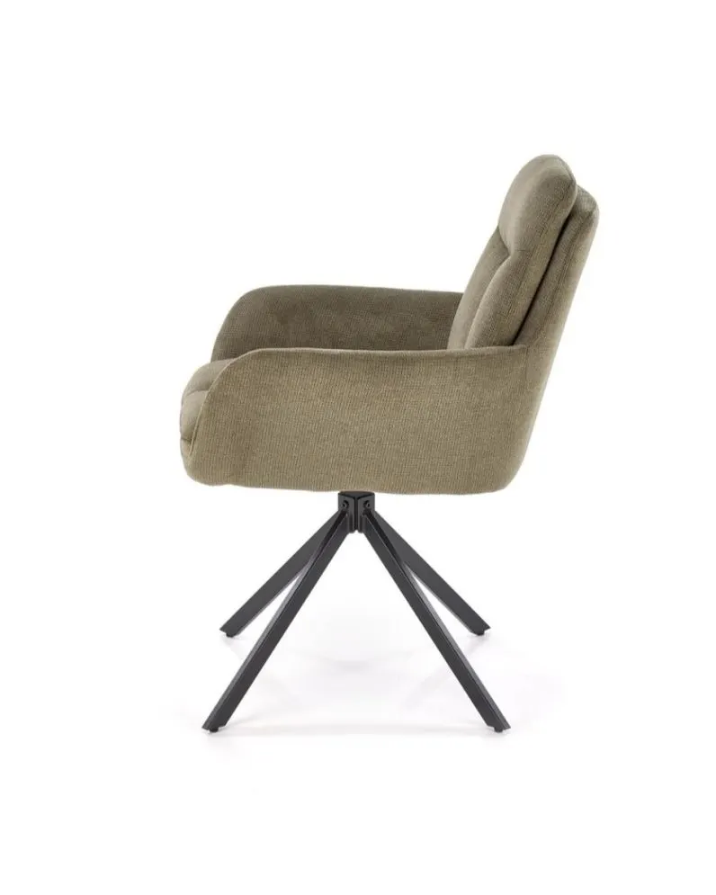 Krzesło tapicerowane K536 oliwkowe obracane w stylu loftowym I sklep meblowy MIRAT. styl LOFT