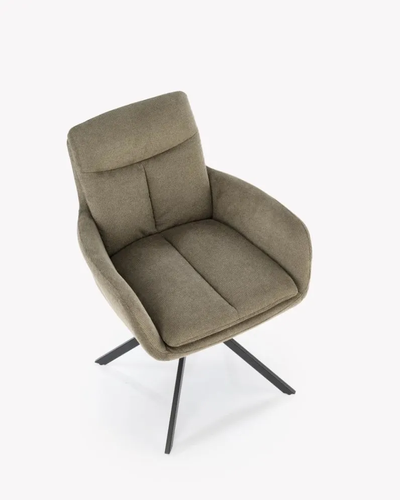 Krzesło tapicerowane K536 oliwkowe obracane w stylu loftowym I sklep meblowy MIRAT. styl LOFT
