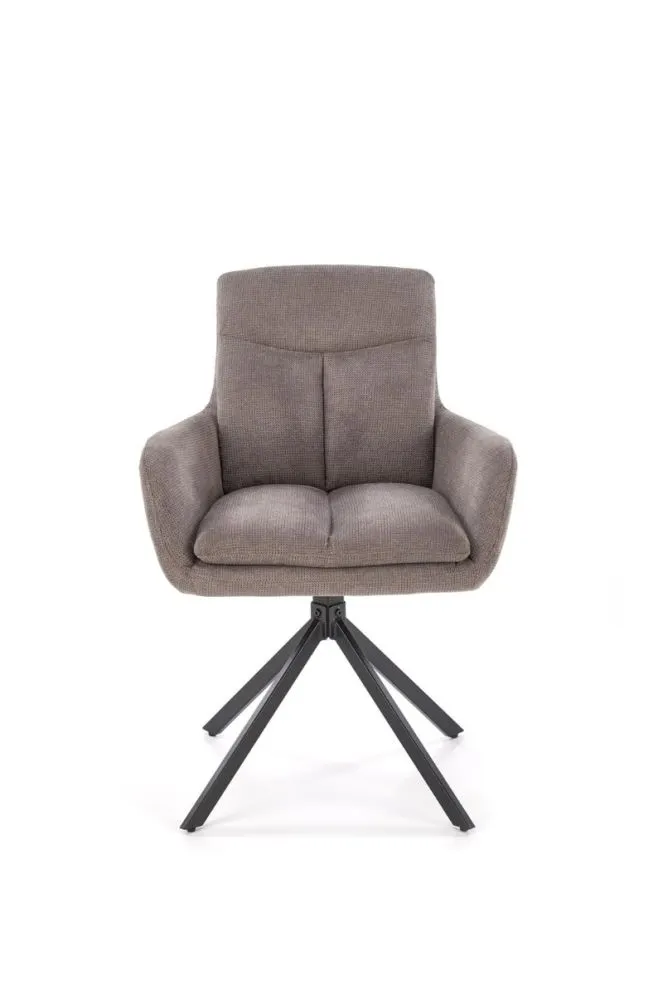 Krzesło tapicerowane K536 szare obracane na metalowych nogach I sklep meblowy MIRAT. styl LOFT