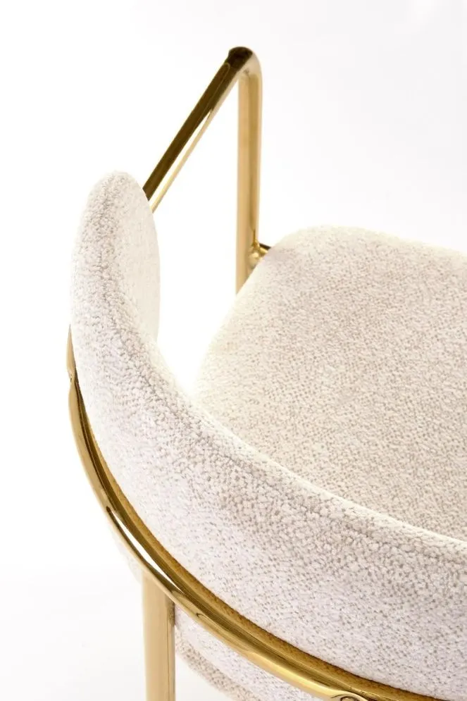 Krzesło tapicerowane K537 kremowe/złote w stylu glamour I sklep meblowy MIRAT. styl GLAMOUR