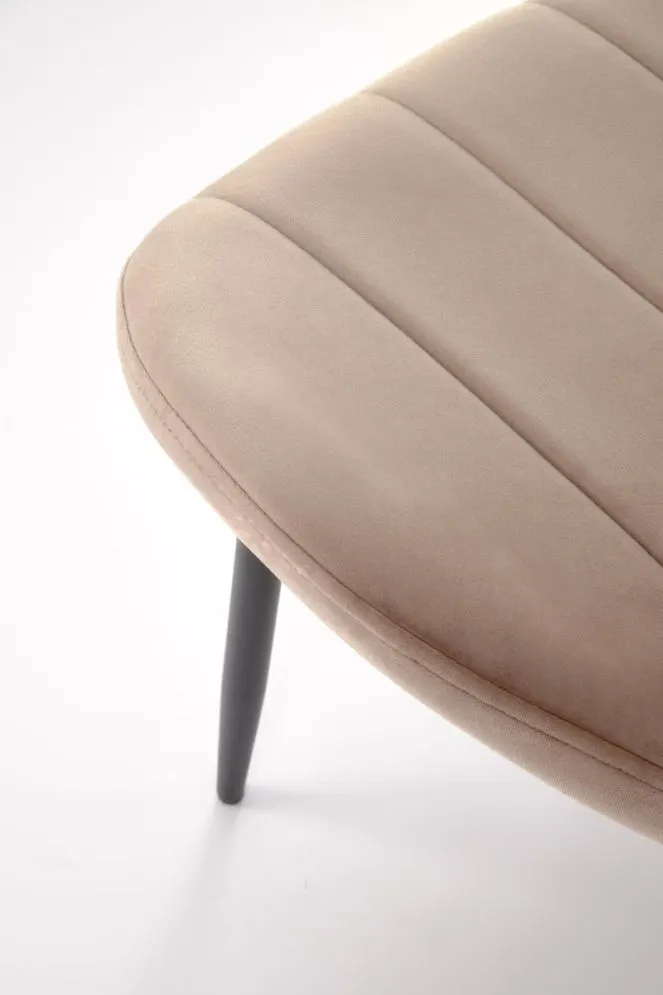 Krzesło tapicerowane K538 VELVET beżowe eleganckie I sklep meblowy MIRAT. styl GLAMOUR, LOFT