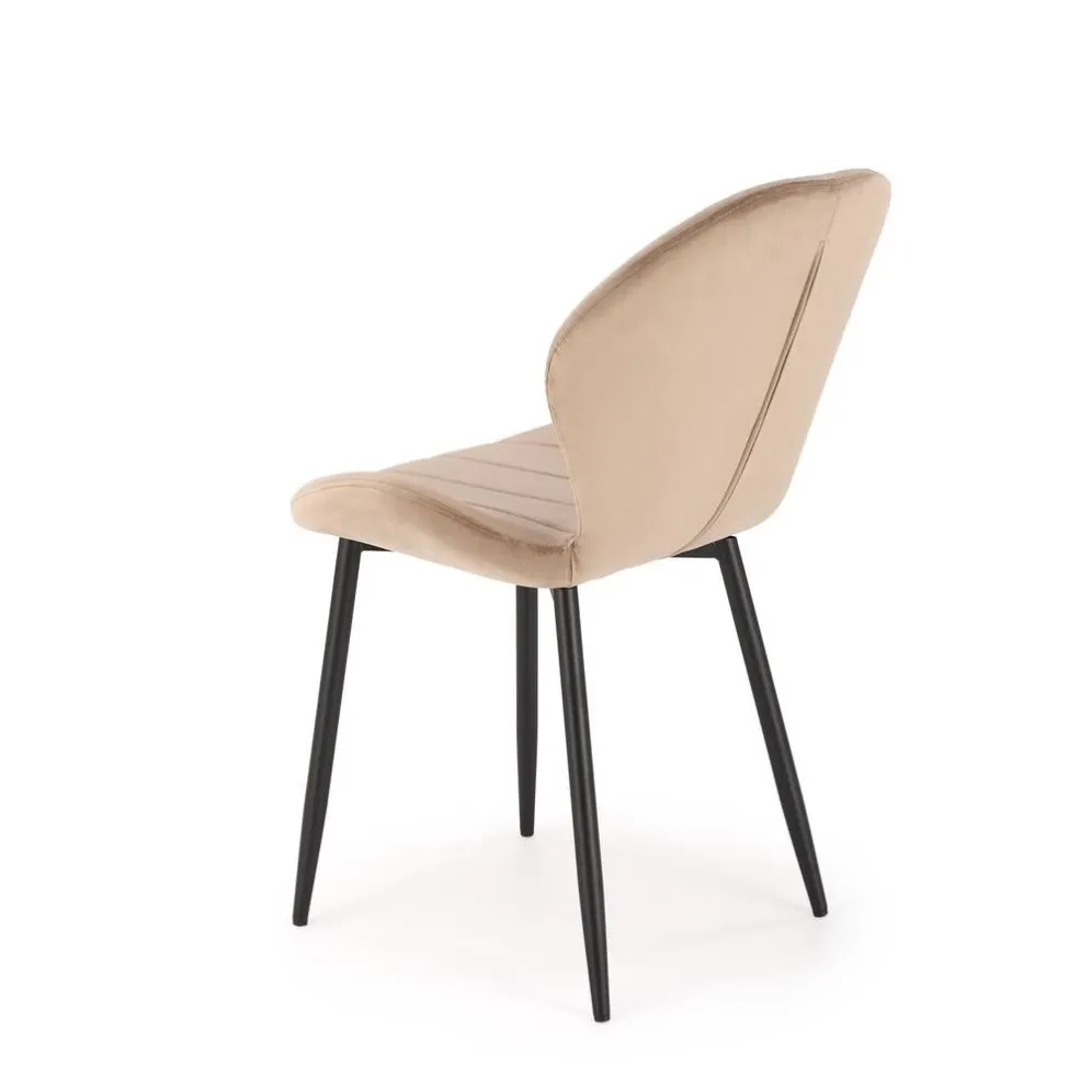 Krzesło tapicerowane K538 VELVET beżowe eleganckie I sklep meblowy MIRAT. styl GLAMOUR, LOFT