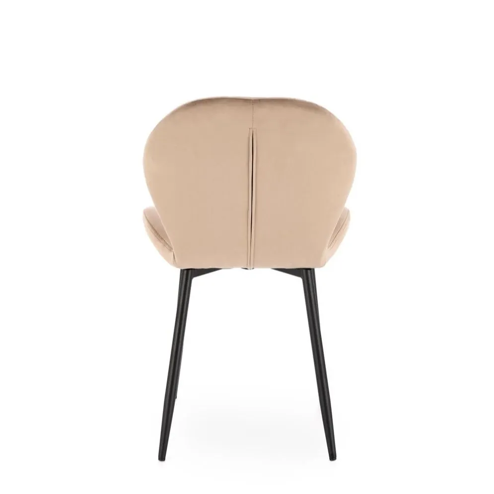 Krzesło tapicerowane K538 VELVET beżowe eleganckie I sklep meblowy MIRAT. styl GLAMOUR, LOFT