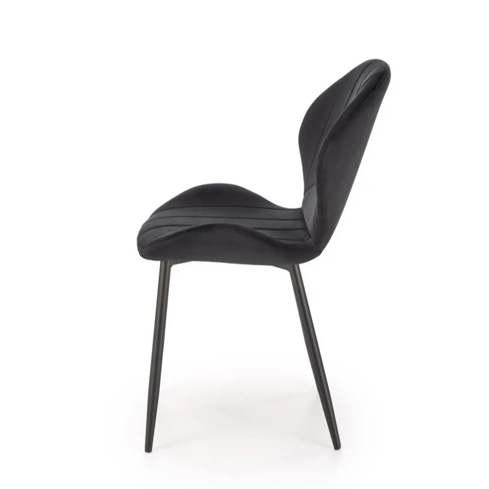 Krzesło tapicerowane K538 VELVET czarne loftowe I sklep meblowy MIRAT. styl GLAMOUR, LOFT