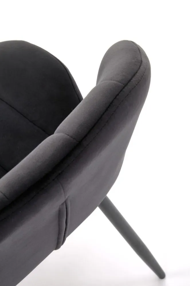 Krzesło tapicerowane K538 VELVET czarne loftowe I sklep meblowy MIRAT. styl GLAMOUR, LOFT
