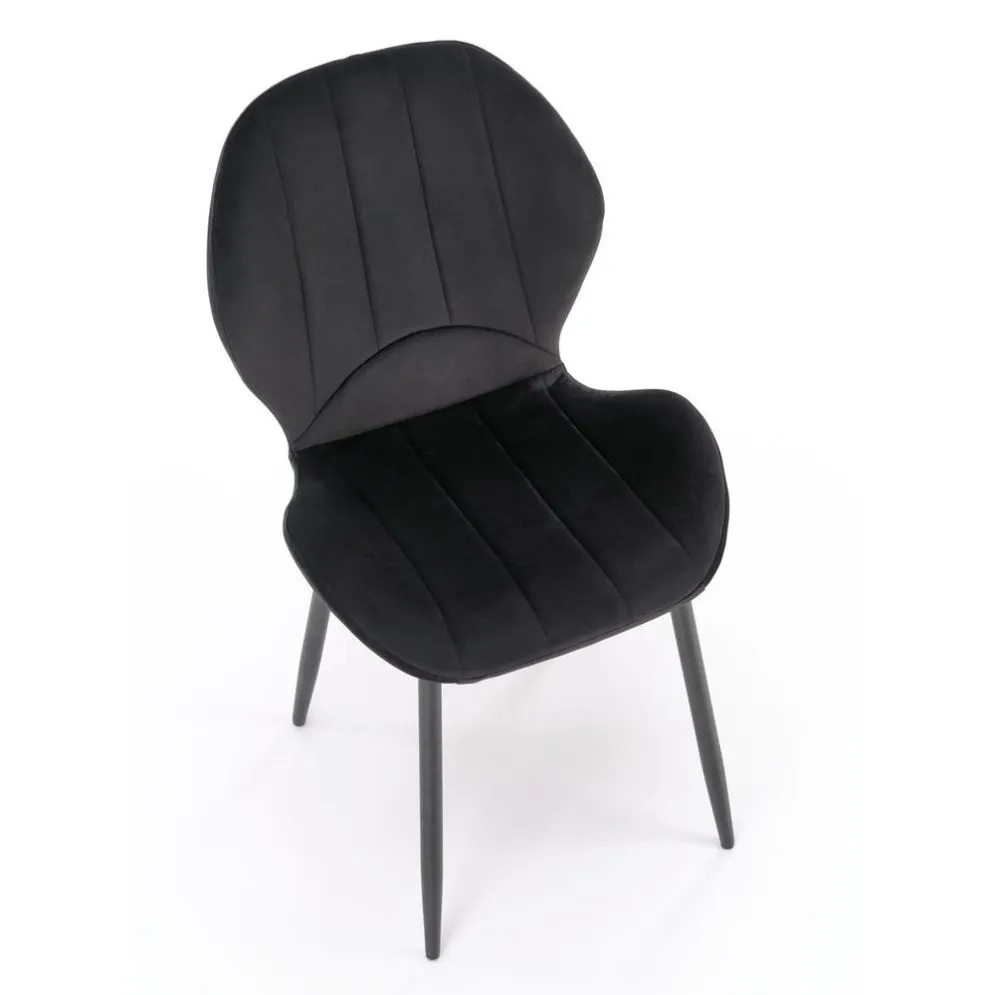 Krzesło tapicerowane K538 VELVET czarne loftowe I sklep meblowy MIRAT. styl GLAMOUR, LOFT