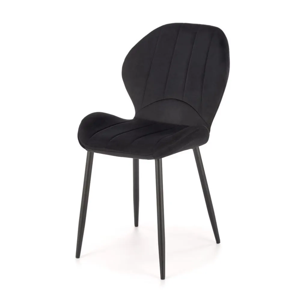 Krzesło tapicerowane K538 VELVET czarne loftowe I sklep meblowy MIRAT. styl GLAMOUR, LOFT