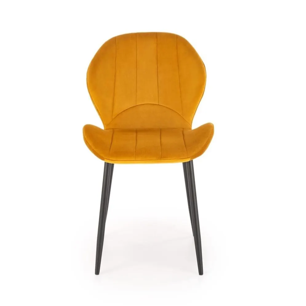Krzesło tapicerowane K538 VELVET musztardowe do salonu I sklep meblowy MIRAT. styl GLAMOUR, LOFT