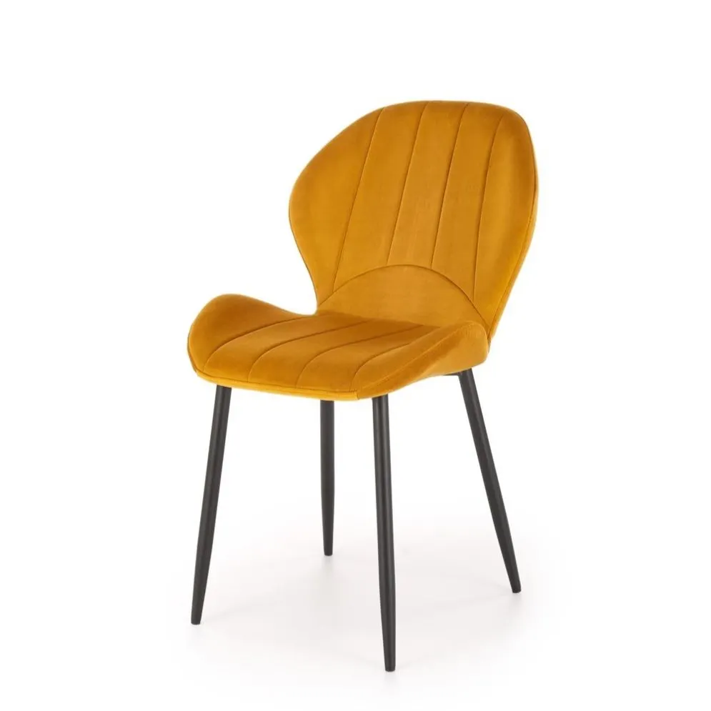 Krzesło tapicerowane K538 VELVET musztardowe do salonu I sklep meblowy MIRAT. styl GLAMOUR, LOFT
