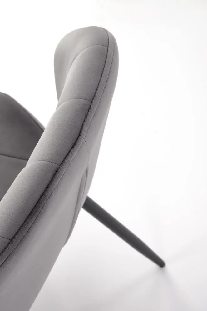 Krzesło tapicerowane K538 VELVET szare do jadalni I sklep meblowy MIRAT. styl GLAMOUR, LOFT