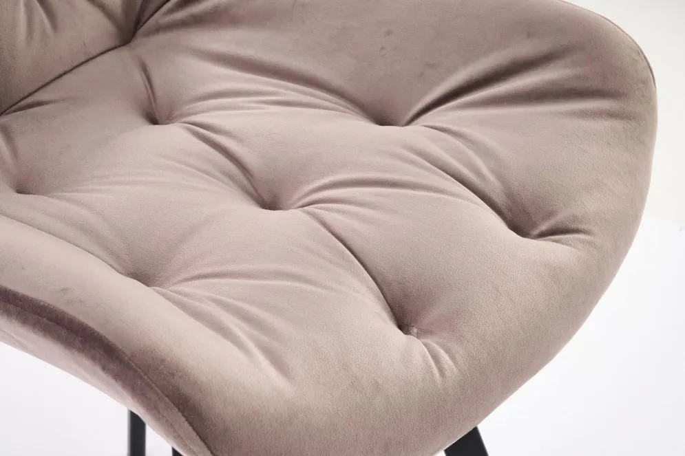 Krzesło tapicerowane K519 beżowe obracane pikowane I sklep meblowy MIRAT. styl GLAMOUR