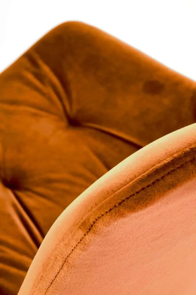 Krzesło tapicerowane K519 VELVET cynamonowe obracane na metalowych nogach I sklep meblowy MIRAT. styl GLAMOUR