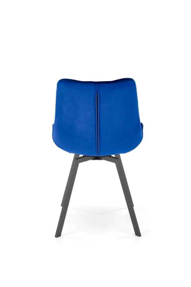 Krzesło tapicerowane K519 VELVET granatowe obracane welurowe I sklep meblowy MIRAT. styl GLAMOUR