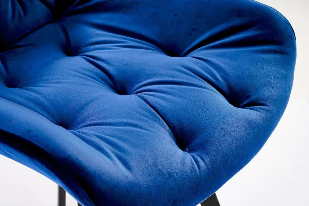 Krzesło tapicerowane K519 VELVET granatowe obracane welurowe I sklep meblowy MIRAT. styl GLAMOUR