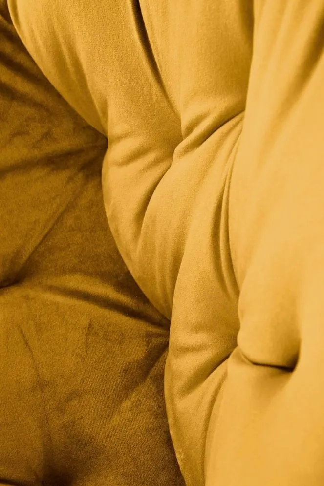 Krzesło tapicerowane K519 VELVET musztardowe obracane tapicerowane I sklep meblowy MIRAT. styl GLAMOUR