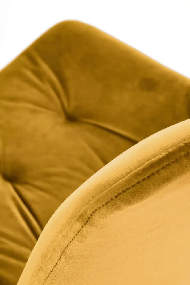Krzesło tapicerowane K519 VELVET musztardowe obracane tapicerowane I sklep meblowy MIRAT. styl GLAMOUR