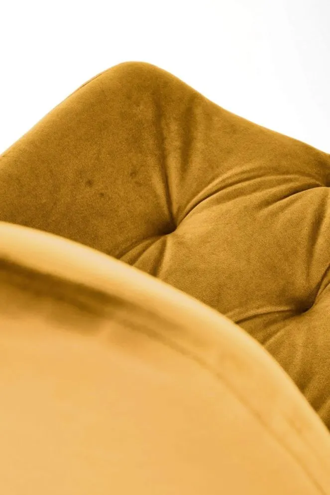 Krzesło tapicerowane K519 VELVET musztardowe obracane tapicerowane I sklep meblowy MIRAT. styl GLAMOUR