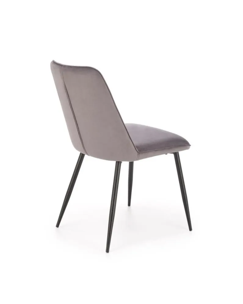 Krzesło tapicerowane K539 VELVET szare w stylu loftowym I sklep meblowy MIRAT.