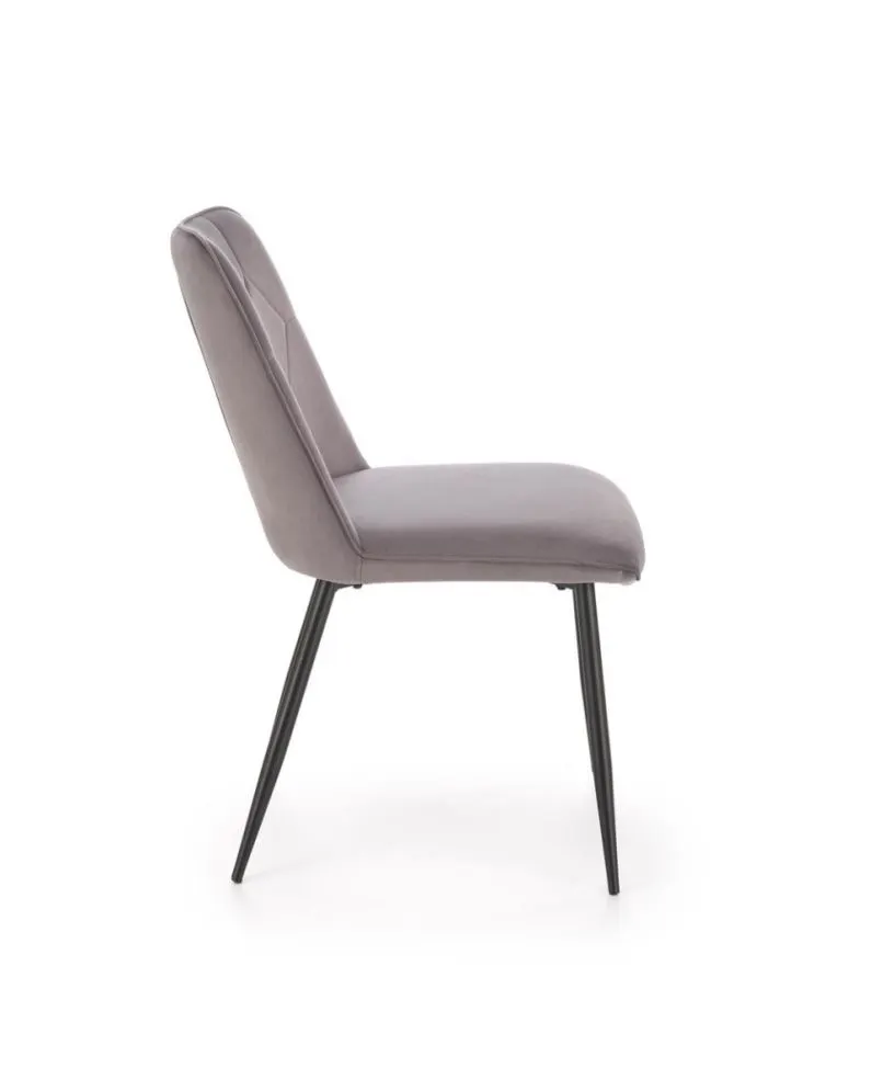 Krzesło tapicerowane K539 VELVET szare w stylu loftowym I sklep meblowy MIRAT.