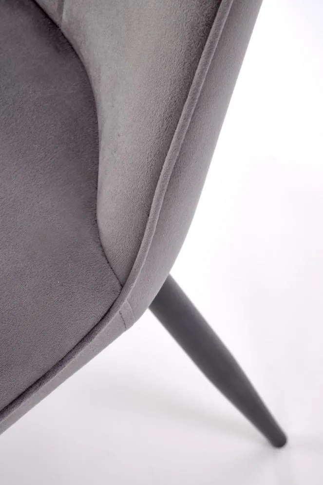 Krzesło tapicerowane K539 VELVET szare w stylu loftowym I sklep meblowy MIRAT.