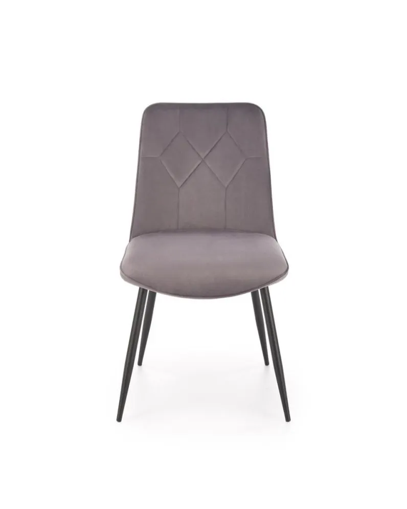 Krzesło tapicerowane K539 VELVET szare w stylu loftowym I sklep meblowy MIRAT.