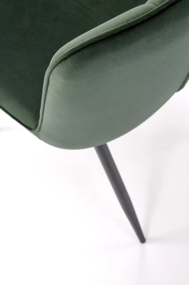Krzesło tapicerowane K539 VELVET ciemnozielone do jadalni I sklep meblowy MIRAT.
