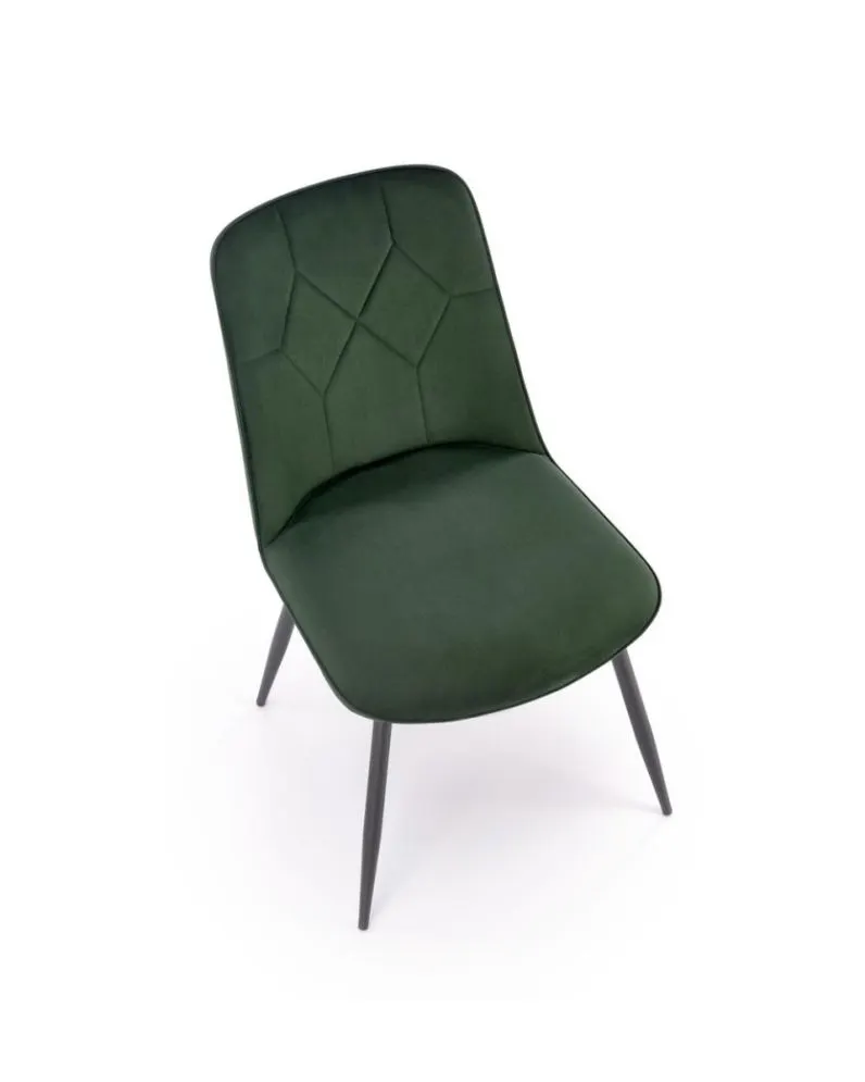 Krzesło tapicerowane K539 VELVET ciemnozielone do jadalni I sklep meblowy MIRAT.