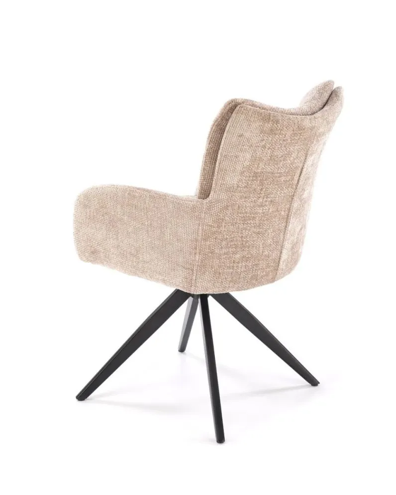 Krzesło tapicerowane K540 beżowe obracane z podłokietnikami I sklep meblowy MIRAT. styl LOFT