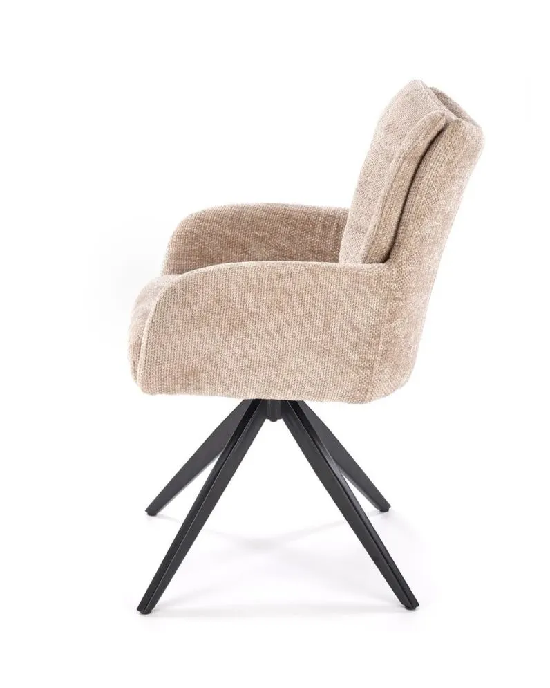Krzesło tapicerowane K540 beżowe obracane z podłokietnikami I sklep meblowy MIRAT. styl LOFT