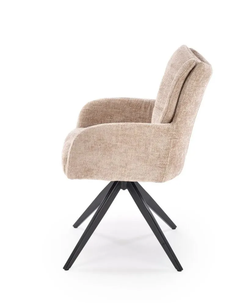 Krzesło tapicerowane K540 beżowe obracane z podłokietnikami I sklep meblowy MIRAT. styl LOFT