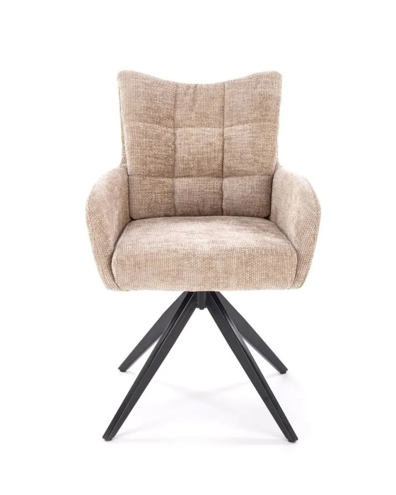 Krzesło tapicerowane K540 beżowe obracane z podłokietnikami I sklep meblowy MIRAT. styl LOFT
