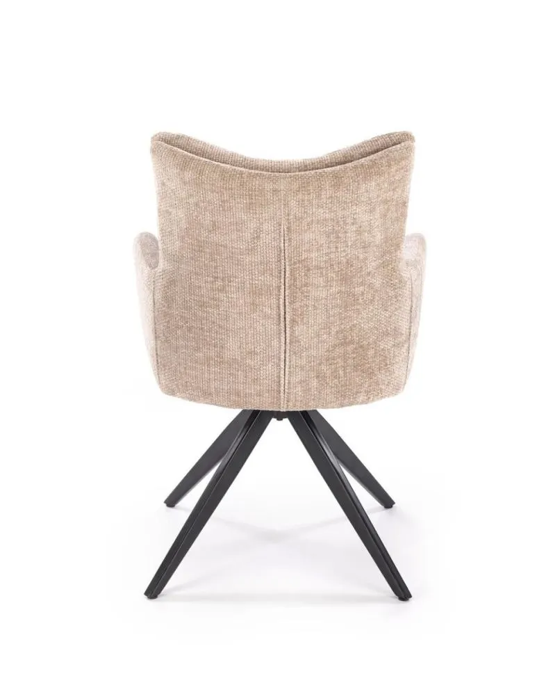 Krzesło tapicerowane K540 beżowe obracane z podłokietnikami I sklep meblowy MIRAT. styl LOFT