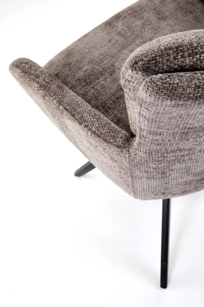 Krzesło tapicerowane K540 szare obracane z podłokietnikami I sklep meblowy MIRAT. styl LOFT