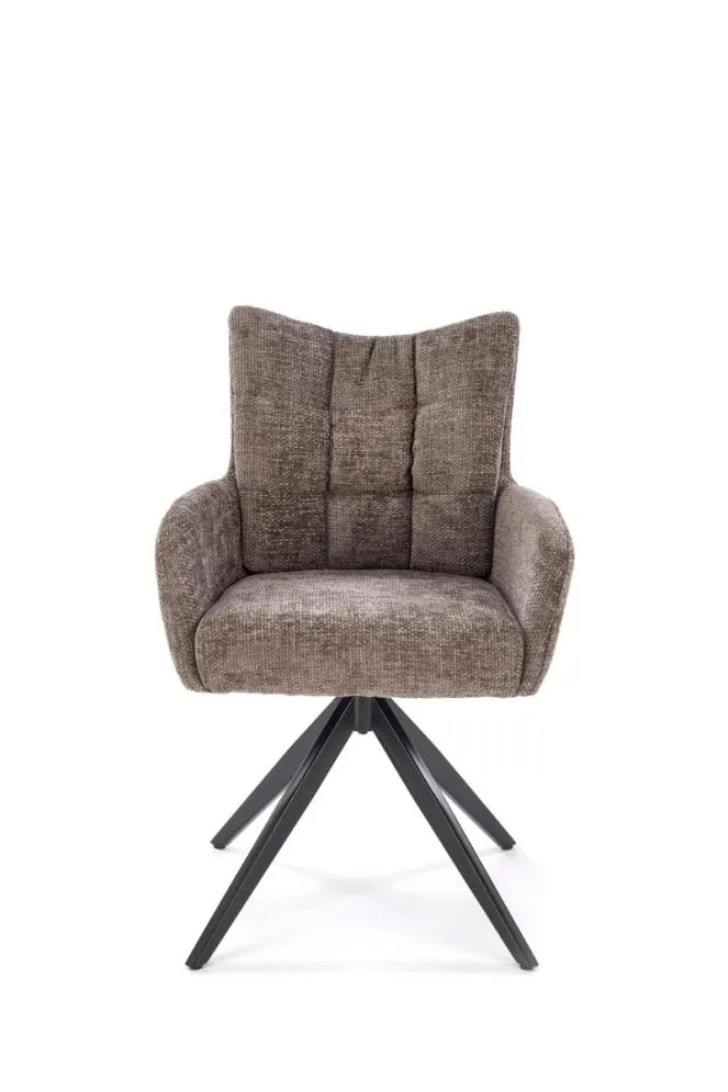 Krzesło tapicerowane K540 szare obracane z podłokietnikami I sklep meblowy MIRAT. styl LOFT
