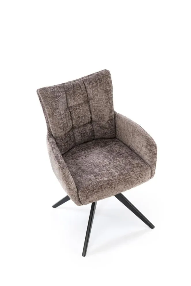 Krzesło tapicerowane K540 szare obracane z podłokietnikami I sklep meblowy MIRAT. styl LOFT