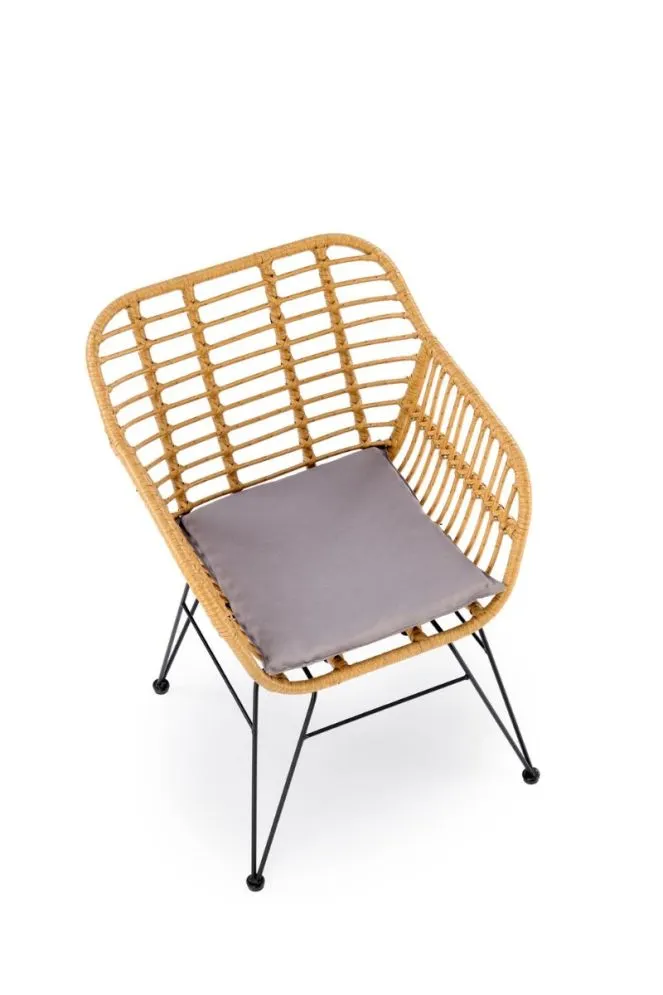 Krzesło rattanowe K541 naturalne/szare rattanowe I sklep meblowy MIRAT.