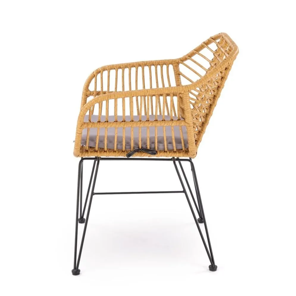 Krzesło rattanowe K541 naturalne/szare rattanowe I sklep meblowy MIRAT.