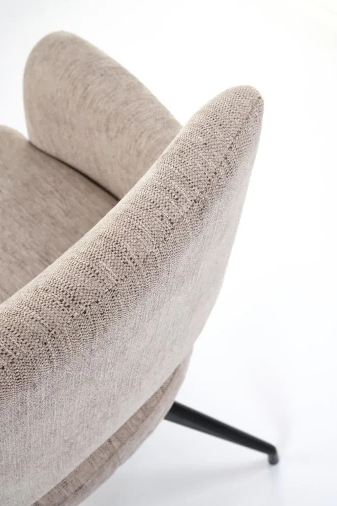 Krzesło tapicerowane K542 beżowe obracane z podłokietnikami I sklep meblowy MIRAT. styl LOFT