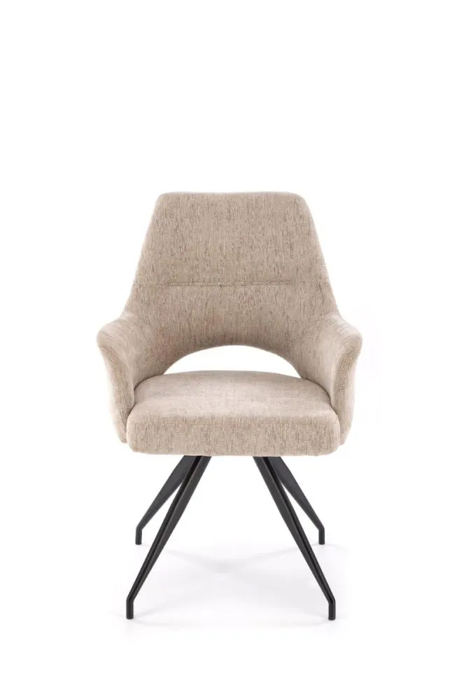 Krzesło tapicerowane K542 beżowe obracane z podłokietnikami I sklep meblowy MIRAT. styl LOFT
