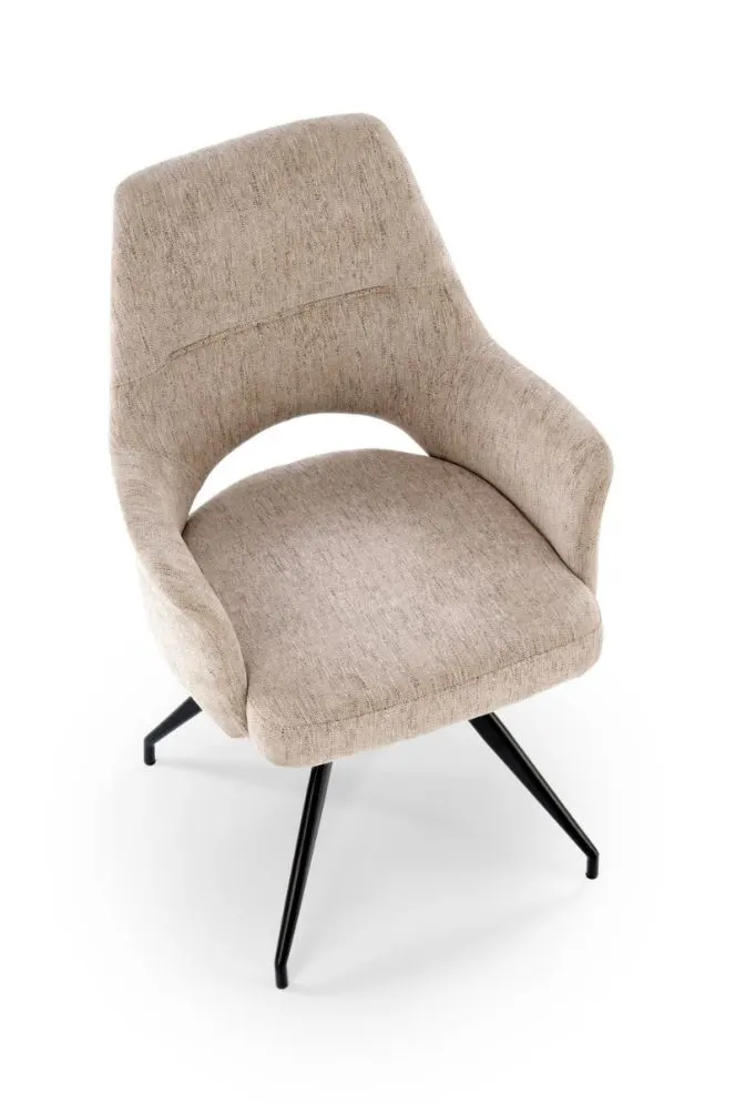 Krzesło tapicerowane K542 beżowe obracane z podłokietnikami I sklep meblowy MIRAT. styl LOFT