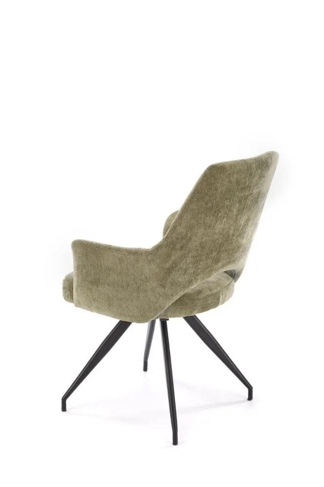 Krzesło tapicerowane K542 oliwkowe obracane loftowe I sklep meblowy MIRAT.