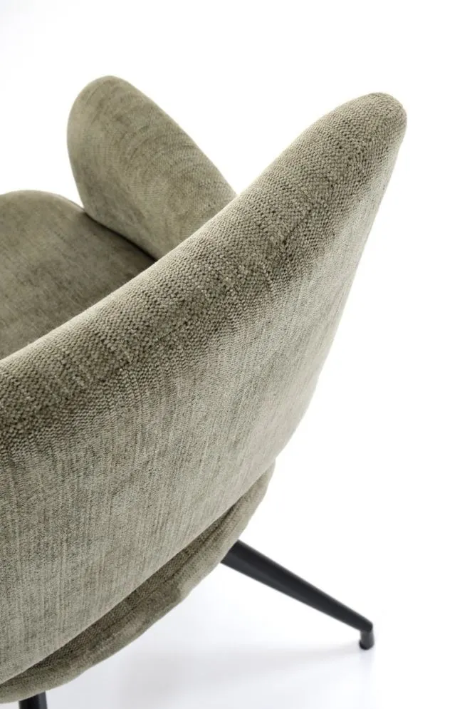 Krzesło tapicerowane K542 oliwkowe obracane loftowe I sklep meblowy MIRAT.