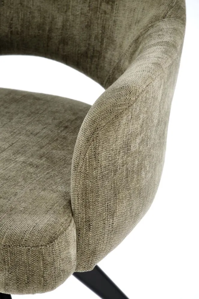Krzesło tapicerowane K542 oliwkowe obracane loftowe I sklep meblowy MIRAT.