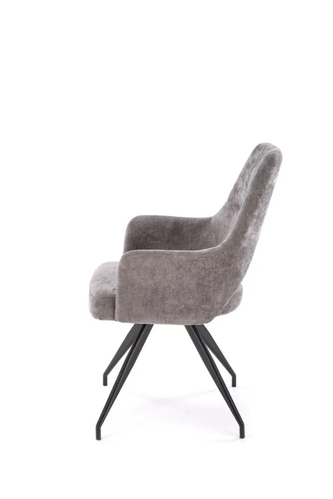 Krzesło tapicerowane K542 szare obracane z podłokietnikami I sklep meblowy MIRAT.