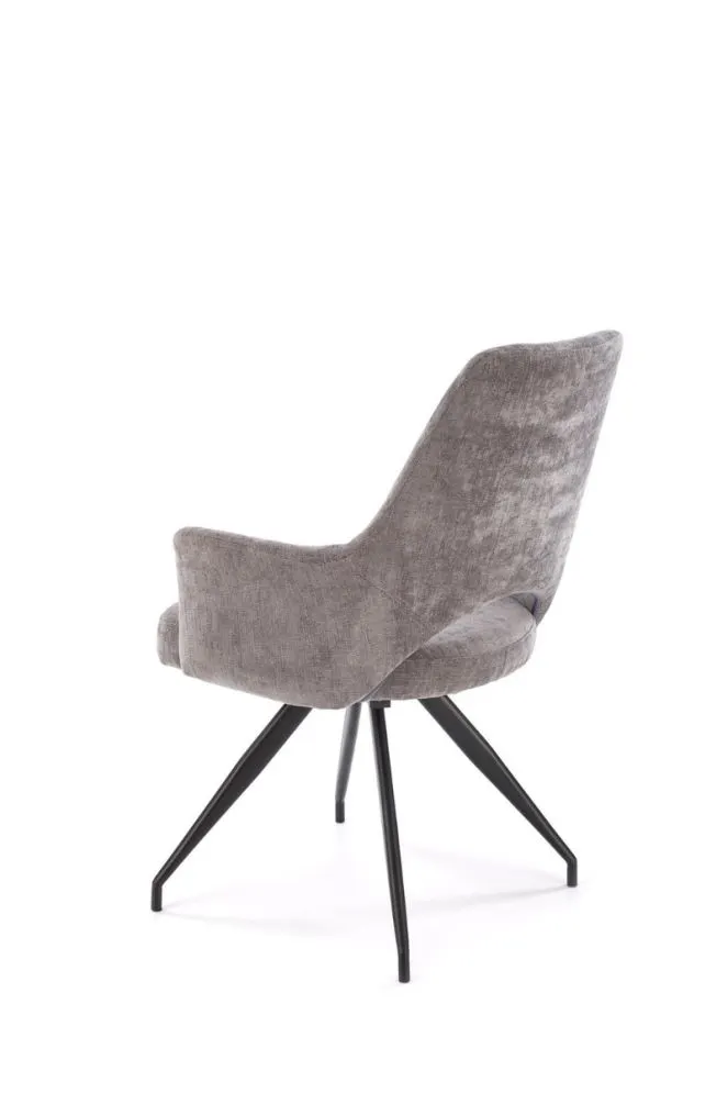 Krzesło tapicerowane K542 szare obracane z podłokietnikami I sklep meblowy MIRAT.