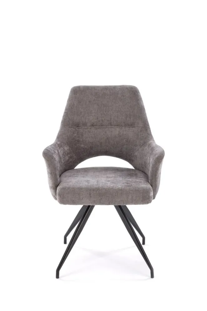 Krzesło tapicerowane K542 szare obracane z podłokietnikami I sklep meblowy MIRAT.