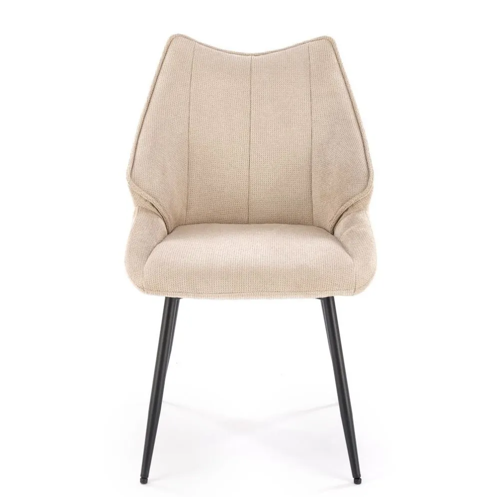 Krzesło tapicerowane K543 beżowe na metalowych nogach I sklep meblowy MIRAT. styl LOFT